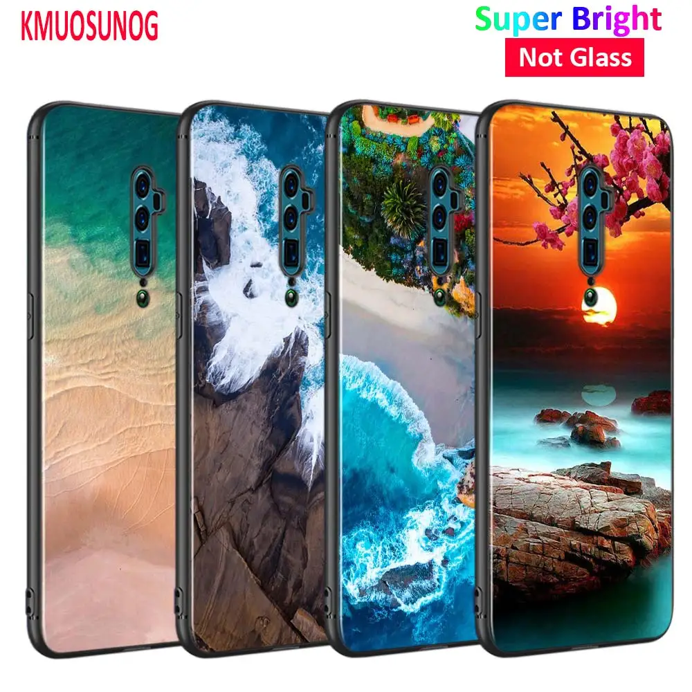 

Black Cover Beautiful Sunset Beach for OPPO Reno Z 10X Zoom F11 F9 F7 F5 A7 R9S R17 Realme 2 C2 K3 Pro Phone Case