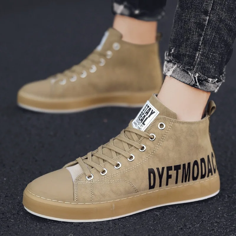 

MEN'S Shoes Autumn New Style Breathable Hight-top Stitching Shoes Men's 2019 Korean-style Versatile Students Flat Trendy Shoes U