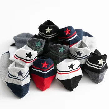 

Spring and Summer Men's Socks New Product Pentagram Embroidered Cotton Socks Sports Men's Casual Socks