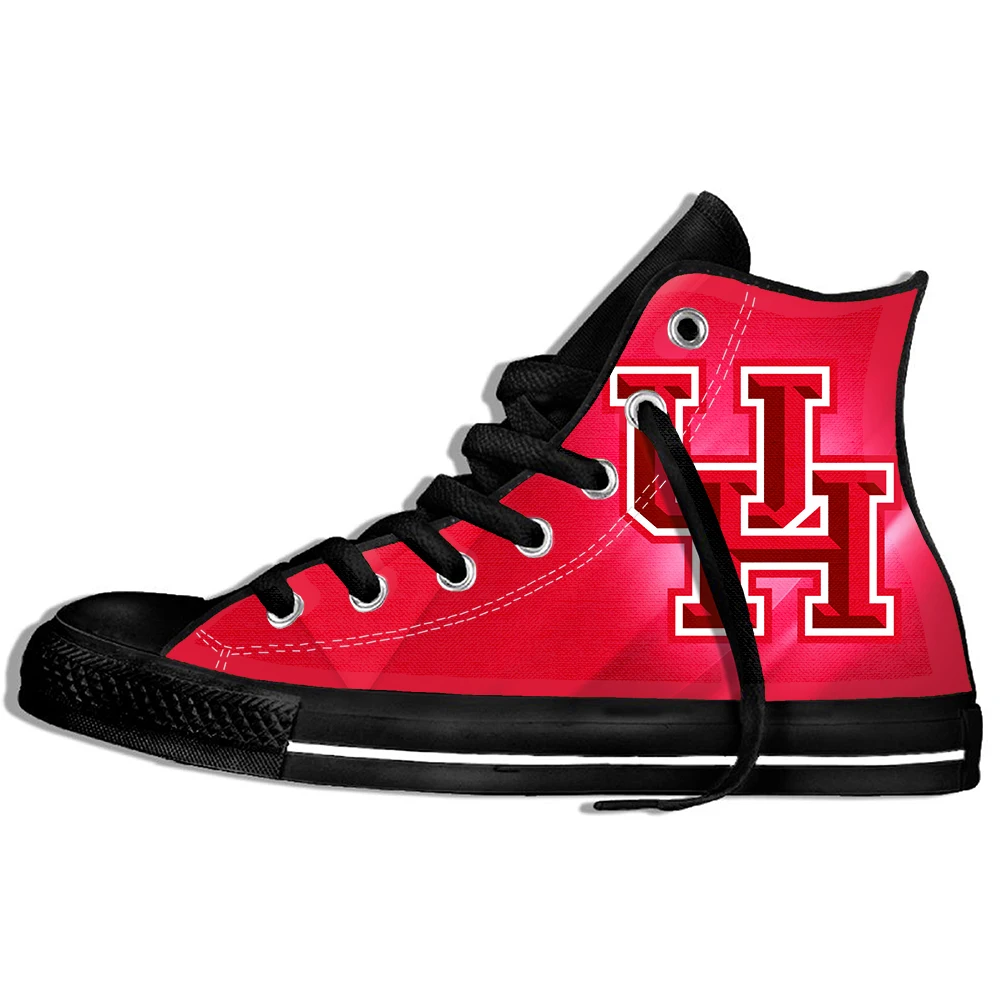 Горячая Мода Печать высокие кроссовки The Houston Cougars унисекс Повседневная легкая обувь - Цвет: The Houston Cougar 3