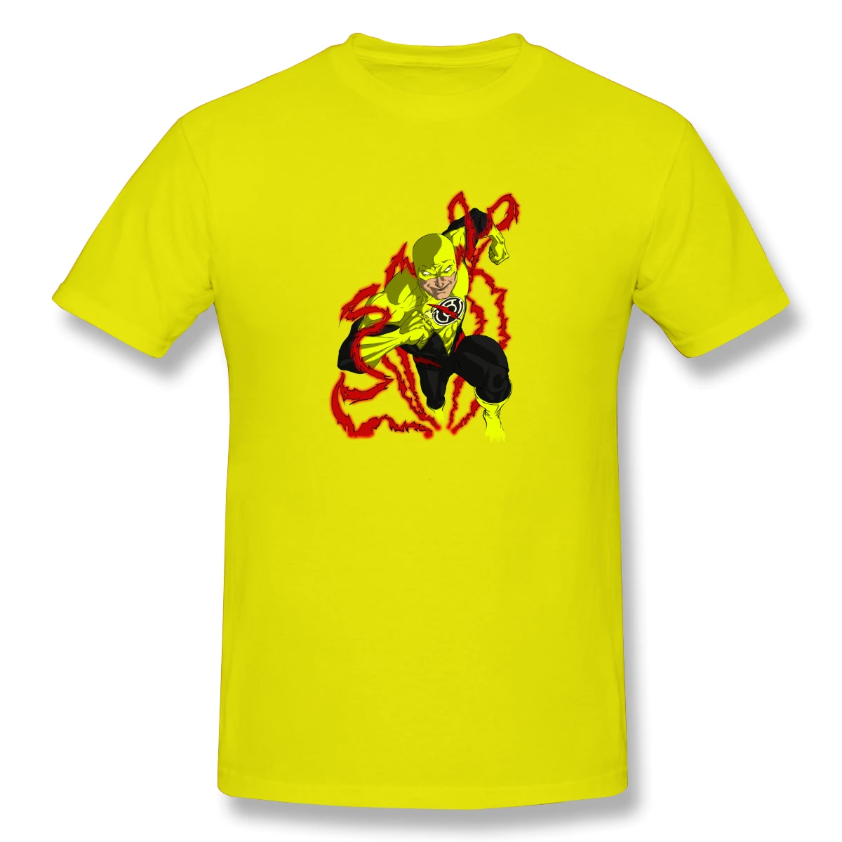 Цвет: желтый Sinestro Corps Reverse Flash, Мужская Базовая футболка с коротким рукавом, футболка с 3D принтом, хлопковая забавная футболка, домашний топ, футболки - Цвет: Цвет: желтый