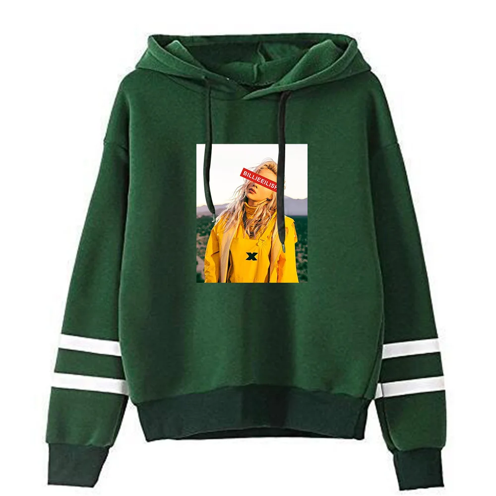 2020 Новинка Billie Eilish черный зеленый худи для женщин и мужчин с длинным рукавом