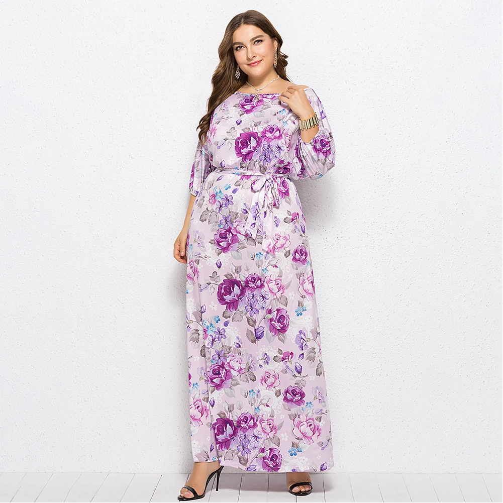 Seluxu осень Новое Женское платье большого размера vestidos цифровая печать платье посылка сексуальное платье большого размера женское платье