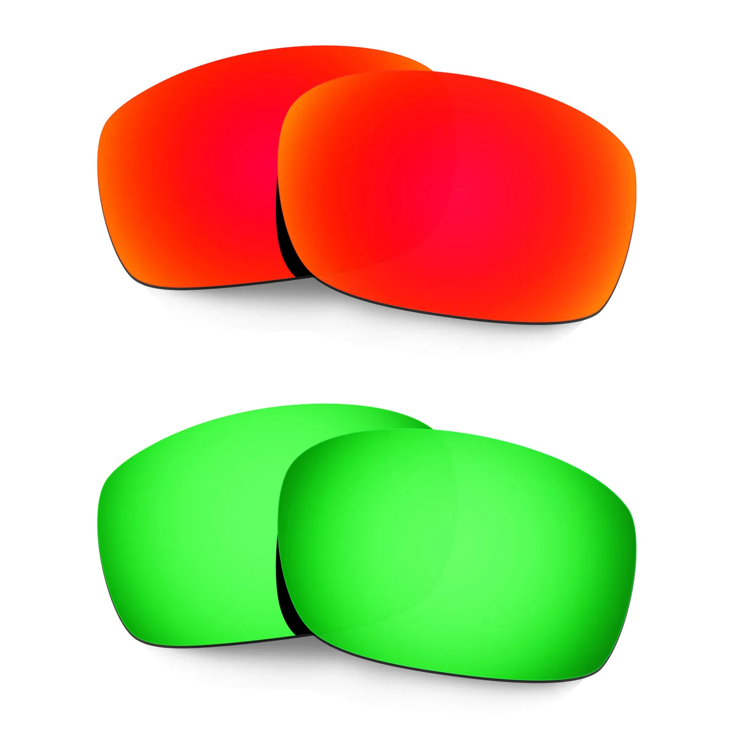 

HKUCO For X Squared Sunglasses Polarized Replacement Lenses 2 Pairs Red & Green