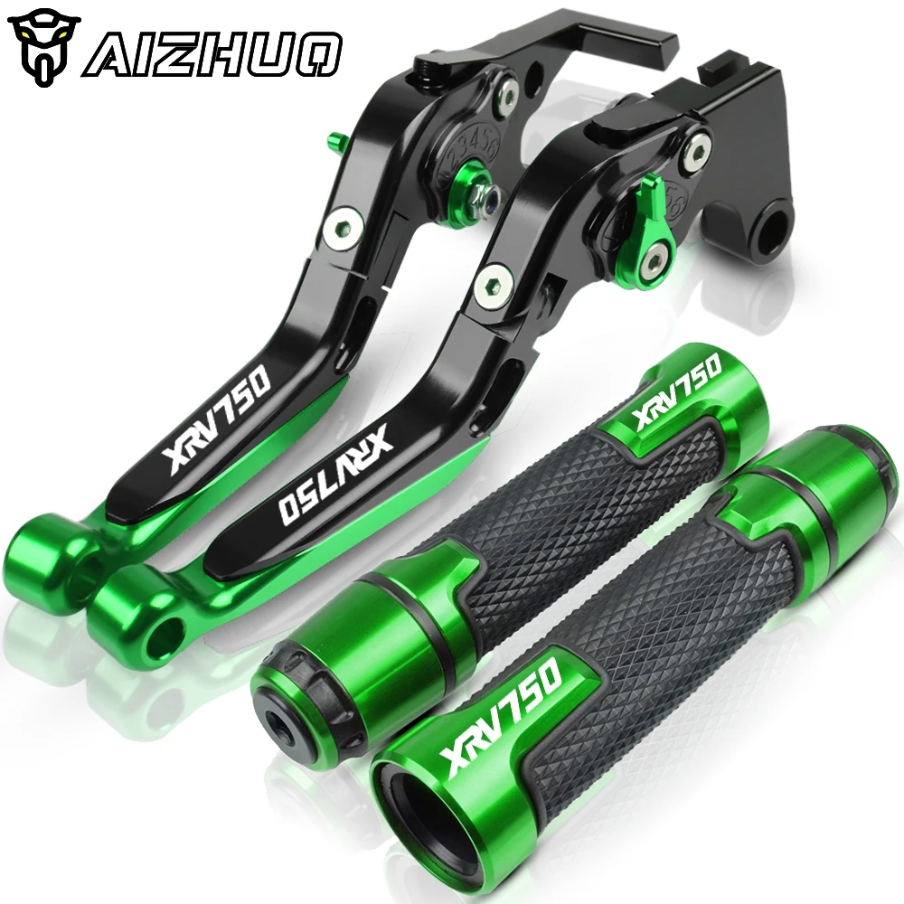 CNC алюминиевый тормозной рычаг сцепления для мотоцикла ручки для Honda XRV 750 XRV750 L-Y Африка Твин 1990-2003 1991 1992 - Цвет: green1