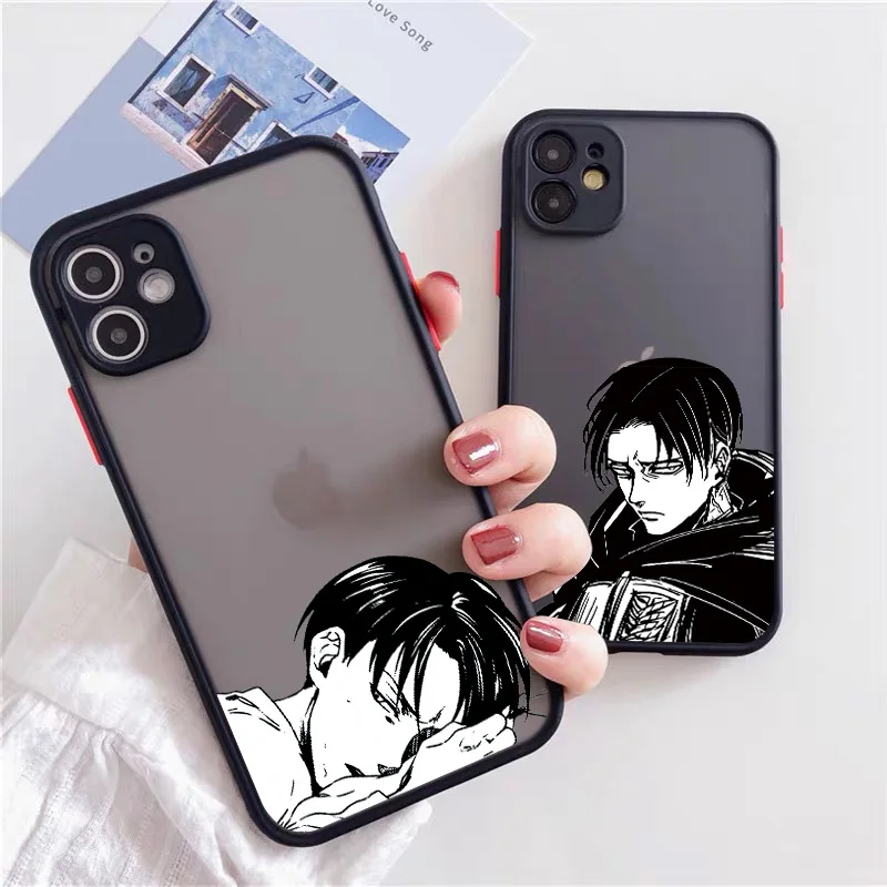 Anime Japanese Allen Attack On Titan Phone Case For Iphone 12 13Mini 11 Pro XS MAX 8 7 6 Plus X SE2020 XR Hard Fundas Coque Case