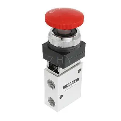 

JM-06 2 Position 3 Way Red Mushroom Button Mechanical Valve