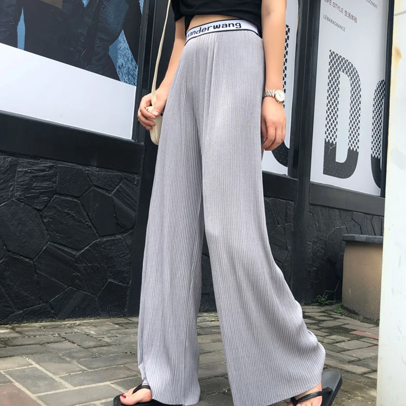 Свободные эластичные высокие хвост протирать трубы Broek женские эффекты Broek уличная Broek Женские Карманы плюс размер Лето вправо