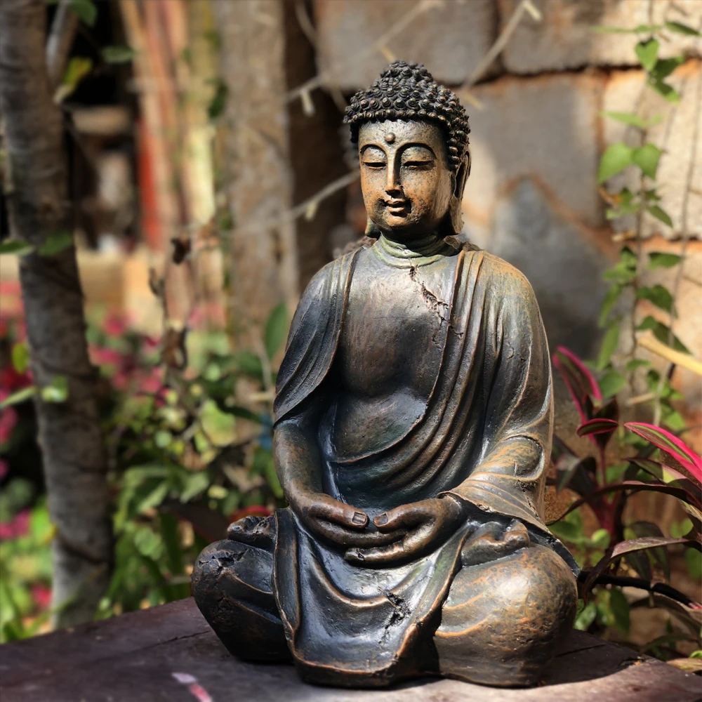 Buddha Statue Decoration Zen Garden Chinese Vintage Southeast Asia Hallway Landscape | Дом и сад
