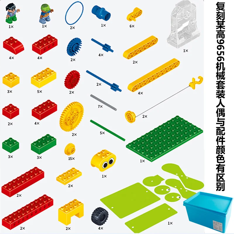 MOC совместимый с лего Duplo 9656 строительные блоки частиц образовательные организации стволовых роботов технологии набор 2*4*8 - Цвет: 9656Without box