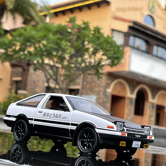 1:20 Movie Car INITIAL D Toyota AE86 Alloy Car Model Diecast & Toy Vehicles Metal Car Model Simulation Sound Light Kids Toy Gift 1