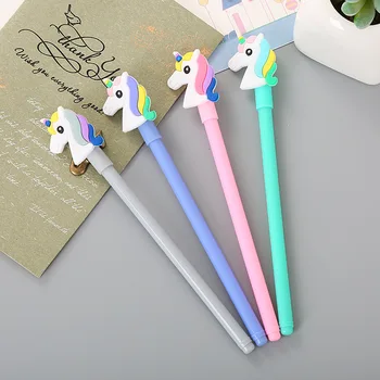 

20 pcs/lot cute patch unicorn neutral pen creative stationery cartoon student pen fresh office supplies signature pen