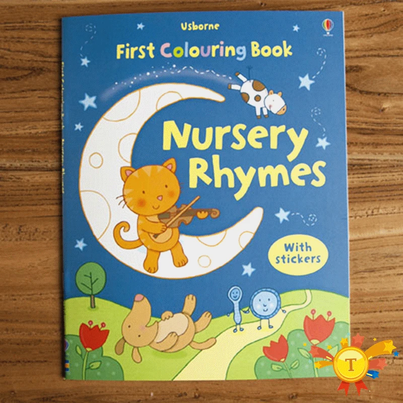 Nursery Rhymes Милые наклейки книги сцена Рисунок мультфильм стикеры для книг детские английские раскраски картинки книги с наклейками подарки на день рождения - Цвет: Nursery Rhymes