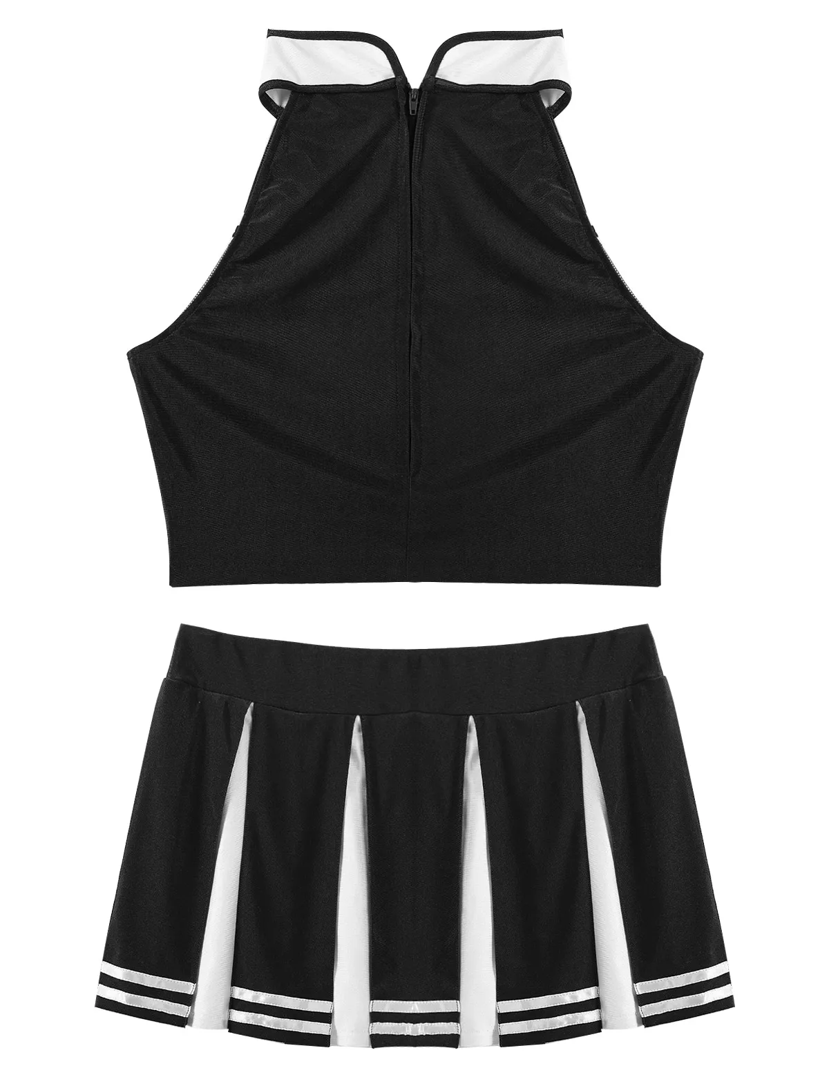 Cosplay&ware Womens Cheerleader Costume Uniform Sexy Party Clubwear Crop Top With Mini Pleated Skirt Lingerie School Girls -Zentai shop online H1df0de337d6744e28ea3764b81d848c3o.jpg