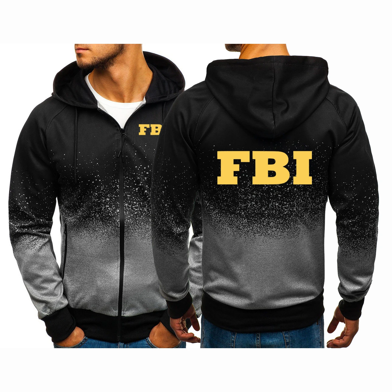 Мужская Флисовая Толстовка с капюшоном повседневная куртка на молнии принтом