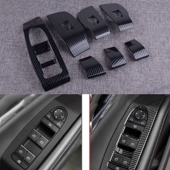 

DWCX 7Pcs ABS LHD Carbon Fiber Style Inner Window Switch Panel Cover Trim Fit for Mazda 3 2019 2020