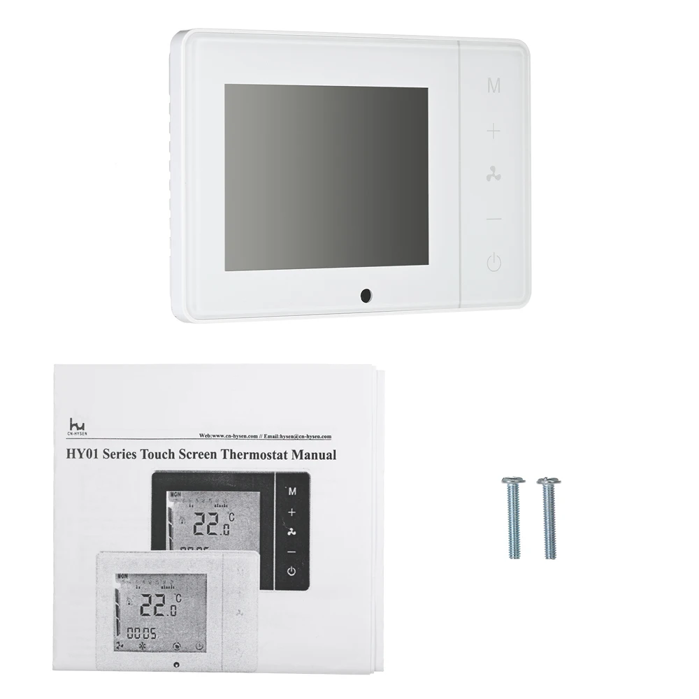 Air Conditioner 2-pipe 4-pipe Thermostat with LCD Display Touch Screen Programmable Room Temperature Controller 2 Color Optional
