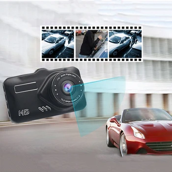 

1080P 3 Inch Fhd Camera Cam Recorder Dvr Dashboard Camera Cycle Recording Night-Vision G-Sensor Sprint Camera with 4 Led Camera