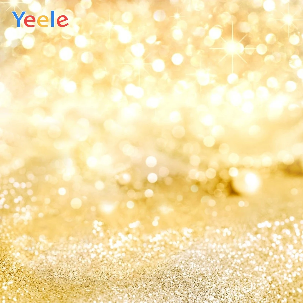 

Gold Yellow Light Brokeh Backdrop Newborn Baby Shower Boy Birthday Party Photography Background For Photo Studio Photocall
