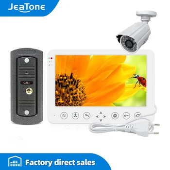 

JeaTone 7" Built-in Memory 1 Outdoor Camera 1 Monitor Video DoorPhone Doorbell Intercom with Image Video Intercom