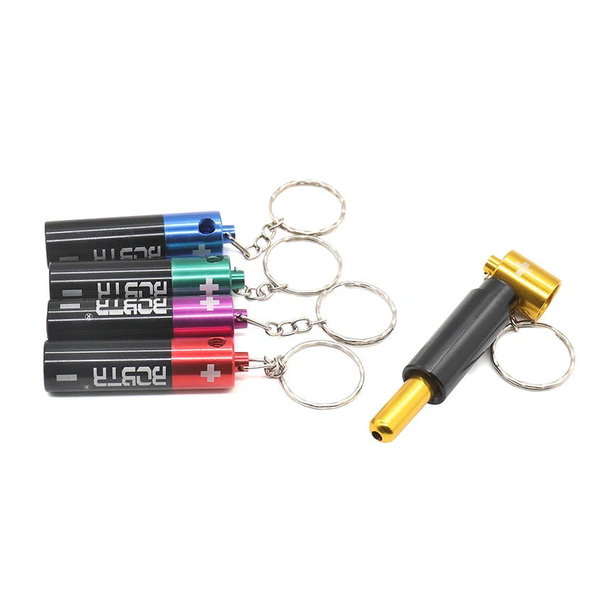 

Battery Shape Smoking Pipe with Key Chains Tobacco Herb Smoking Pipe