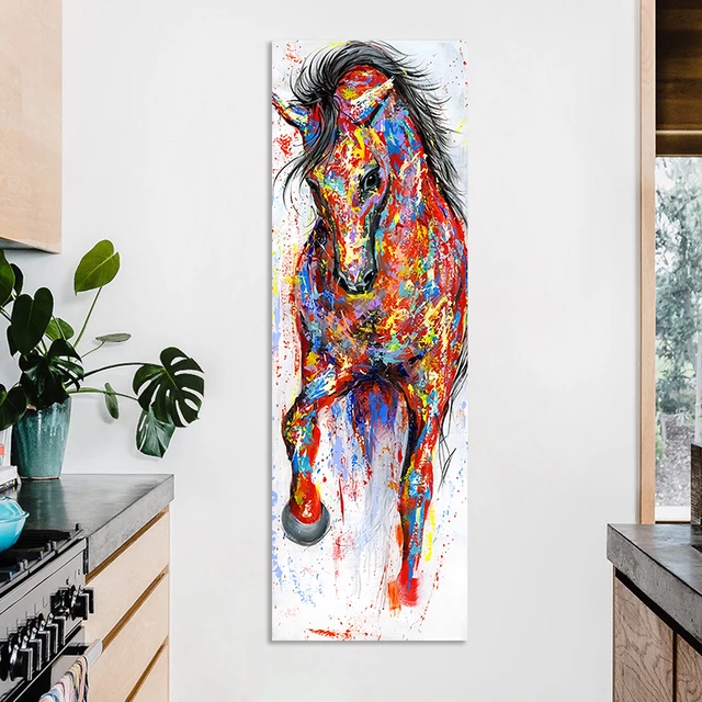 High Quality Handmade Running Horse Oil Painting Bulk Canvas Paintings for  Home Decor Modern Horse Animals Wall Picture - AliExpress