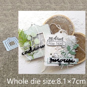 

New Design Craft Metal stencil Cutting Dies 3pcs square lable decoration scrapbook die cuts Album Paper Card Craft Embossing