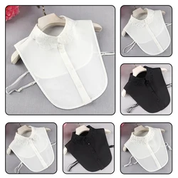 Embroidered Chiffon Applique Embroidery Fake Collar Ribbon Elastic Ruffle Trim Dress Skirts Headwear Sewing DIY Guipure Supplies