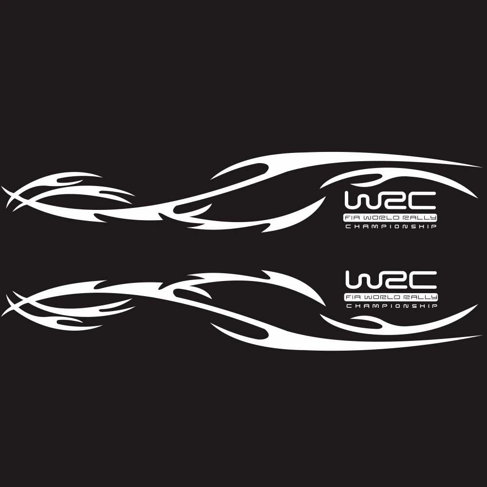 Белый 4 шт. автостайлинг кузова WRC полный Потяните цветок царапины крышка наклейки для тела Стикеры для украшения автомобилей модифицированные индивидуальные автомобильные аксессуары - Название цвета: Белый