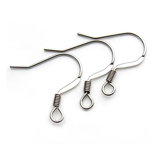 

100pcs/lot 18mm stainless steel Ear hook Open Melon Seed Button For DIY Necklace Bracelet Fashion Jewelry Making Findings