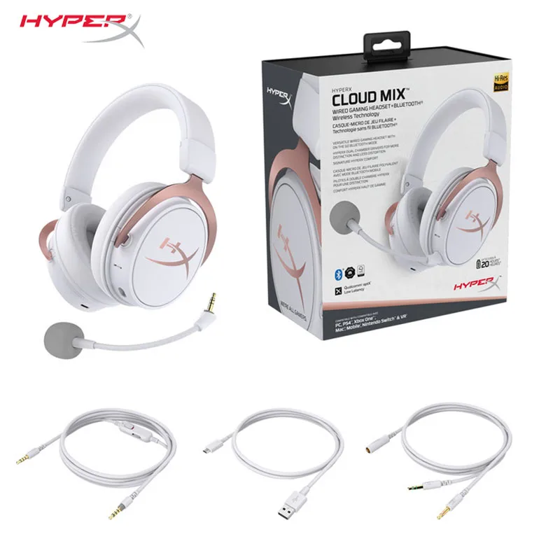 Проводная игровая гарнитура HyperX Cloud MIX+ Bluetooth®Универсальные проводные наушники signature HyperX комфорт