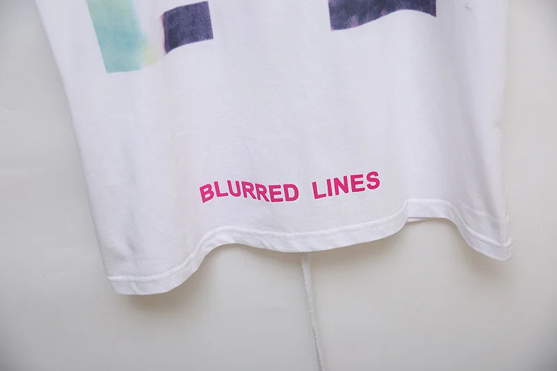 Высокое Качество OFF-WHITE ограниченная градиентная цветная парная хлопковая футболка с короткими рукавами