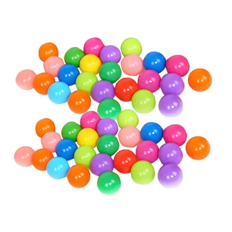 50 шт Экологичные красочные пластиковые мягкие океанские шарики для бассейна, Детские плавающие мячи, игрушки для спорта на открытом воздухе - Цвет: 50PC S