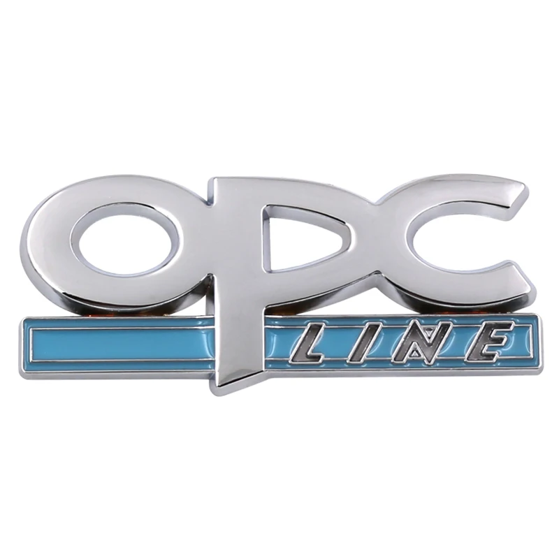 1 шт. 3D металлическая OPC линия эмблема автомобиля боковое крыло задний значок наклейка для передней решетки радиатора для OPEL автомобиль-Стайлинг металлическое украшение автомобиля - Название цвета: Серебристый