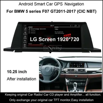 شراء 10.25 بوصة IPS شاشة أندرويد 10.0 سيارة لتحديد المواقع والملاحة لسيارات BMW 5 سلسلة F07 GT (2013-2017 الأصلي NBT أو CIC الخيار)