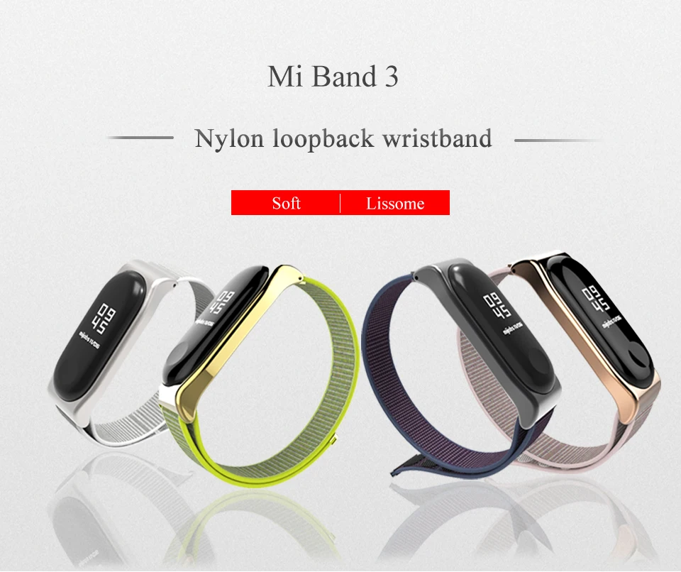 Mi jobs нейлоновый наручный ремешок для Xiaomi mi band 3 браслет сменный ремешок Смарт-часы ремешок для Xiaomi mi Band 3 Аксессуары