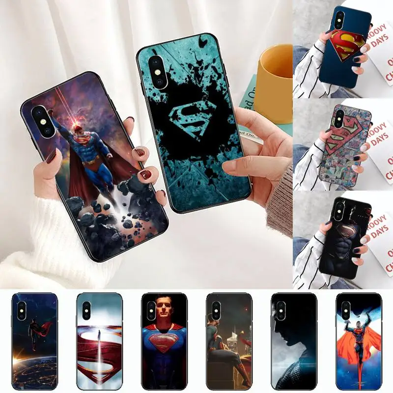 

DC Comics Super hero Superman Phone Case for iPhone 11 12 pro XS MAX 8 7 6 6S Plus X 5S SE 2020 XR