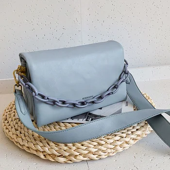 

Shoulder Strap Design Small PU Leather Crossbody Bags for Women Lady Shoulder Bag Chain Handbag Female Fashion Flap Hand Bags