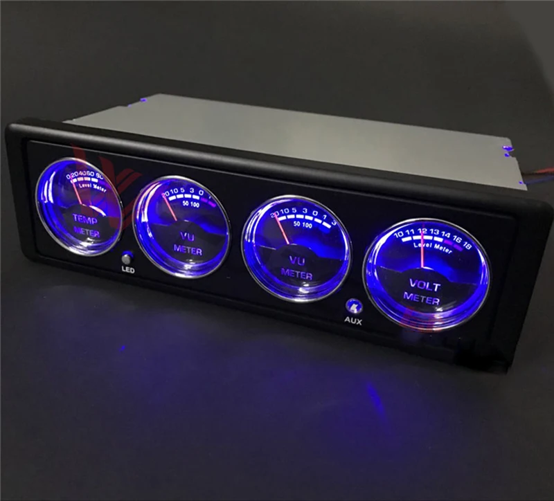 Светодиодный музыкальный анализатор спектра, автомобильный аудио анализатор спектра, измеритель температуры и напряжения