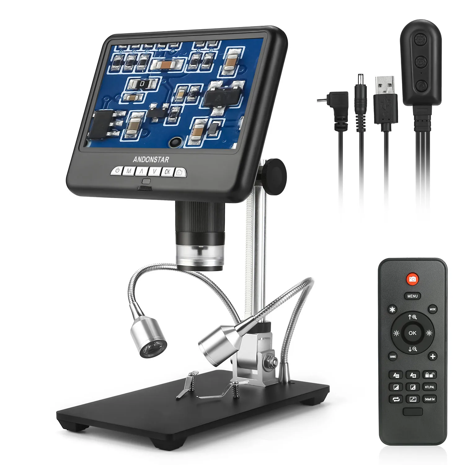 Andonstar AD407 HDMI Soldering Digital Microscope with 4MP UHD 7'' LCD Screen 270X Video Microscopes for Phone Repairing 3