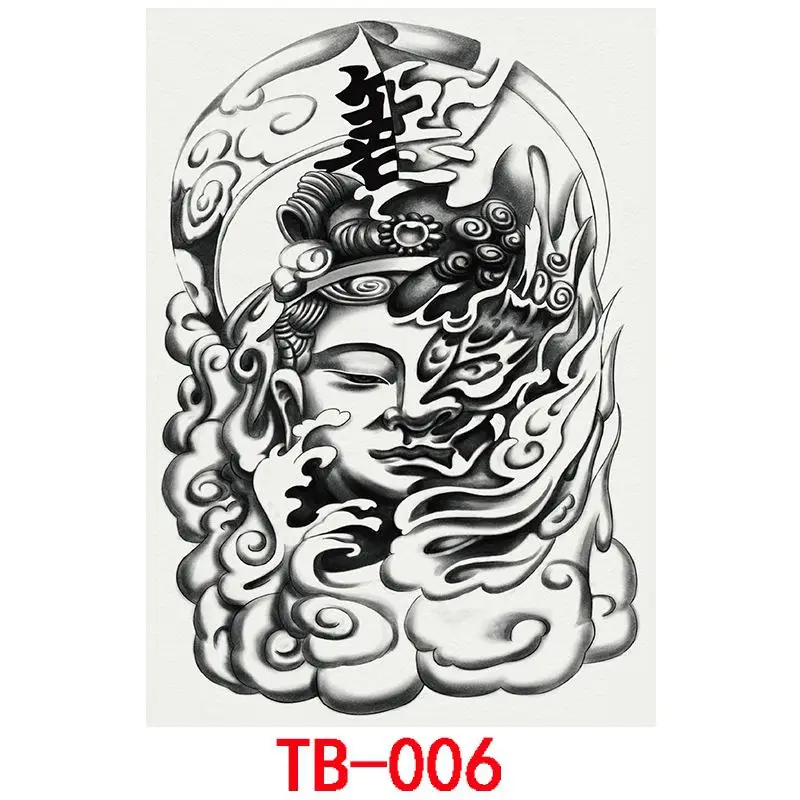 TB006 XY Fancy Cool Men Women Large Full Back Tattoo Stickers Waterproof Temporary Flash Tattoos - Цвет: TB006