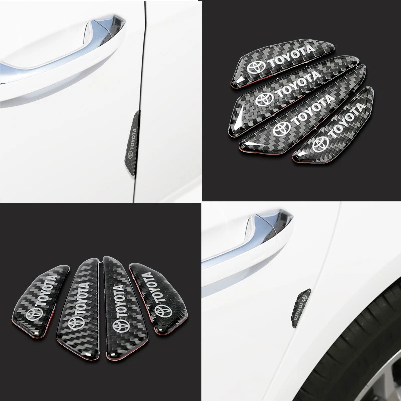 

3D Carbon fiber Protector Stickers for Toyotas Corolla Yaris Car Protective Accessories Auto Ornaments Automobile Components
