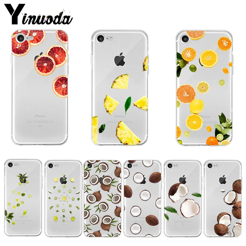 Новинка забавный чехол для телефона Yinuoda с кокосовым лимоном и фруктами Apple iPhone 8 7