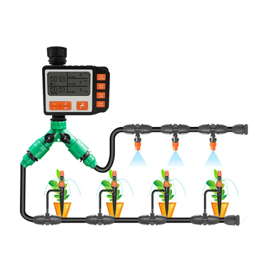 

LCD Timing Watering Device Automatic Irrigation Device Watering Of Vegetable Field Plants In Ground Flower Pots In Home Garden