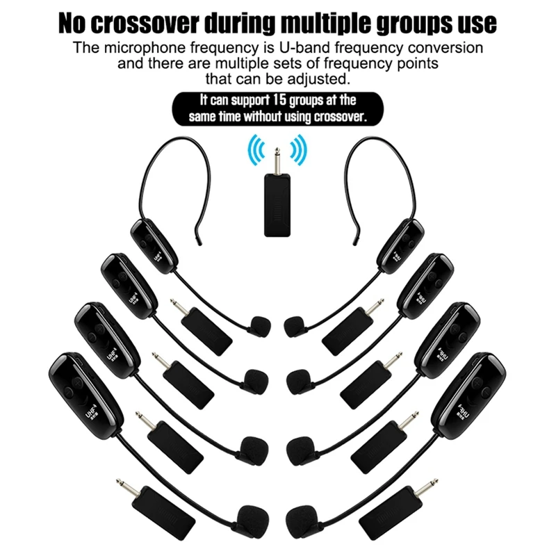 U12F Uhf один для двух беспроводной гарнитуры микрофонный усилитель микшер подходит для обучения руководство встречи лекций