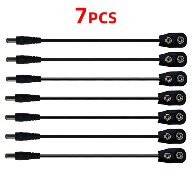 9v Battery Clip Connector Converter Center Negative Power Supply Cable For Guitar Effect Pedal Guitar Parts Accessories Aliexpress