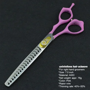 

7 inch Pet Dogs Gromming Scissors Thinning Shears Sharp Edge Animals Cat Hair Cutting Stainless Steel Barber Cutting Tools