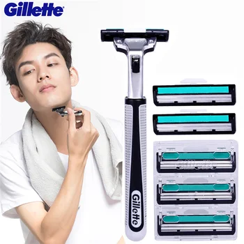 

Gillette Vector Razor For Men Shaving Razor Blades (1 holder 5 blade) Manual Safety Razors Face Care Beard Shavers