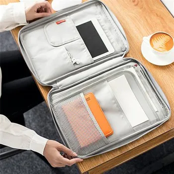 

Simple Solid A4 Big Capacity Document Bag Business Briefcase Storage File Folder For Papers Stationery Student Gift