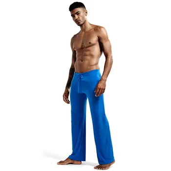 

Plus Size Pajamas Elastic Pants Slaapbroek Soft Sleepwear Modal Sleep Bottom For Men Spring Summer Long Johns Casual Trousers #s